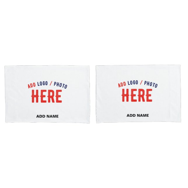 STYLISH MODERN CUSTOMIZABLE WHITE VERIFIED BRANDED PILLOW CASE (Front-Set)