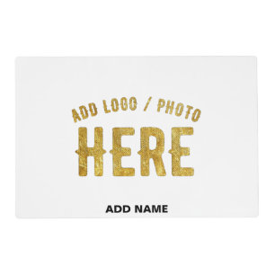 STYLISH MODERN CUSTOMIZABLE WHITE VERIFIED BRANDED PLACEMAT