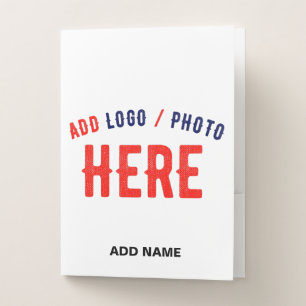 STYLISH MODERN CUSTOMIZABLE WHITE VERIFIED BRANDED POCKET FOLDER