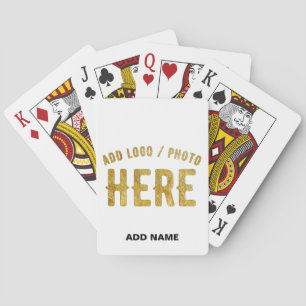STYLISH MODERN CUSTOMIZABLE WHITE VERIFIED BRANDED POKER CARDS
