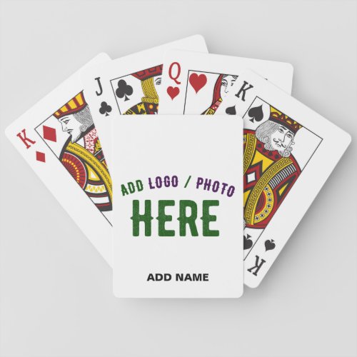 STYLISH MODERN CUSTOMIZABLE WHITE VERIFIED BRANDED POKER CARDS