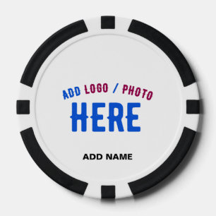 STYLISH MODERN CUSTOMIZABLE WHITE VERIFIED BRANDED POKER CHIPS