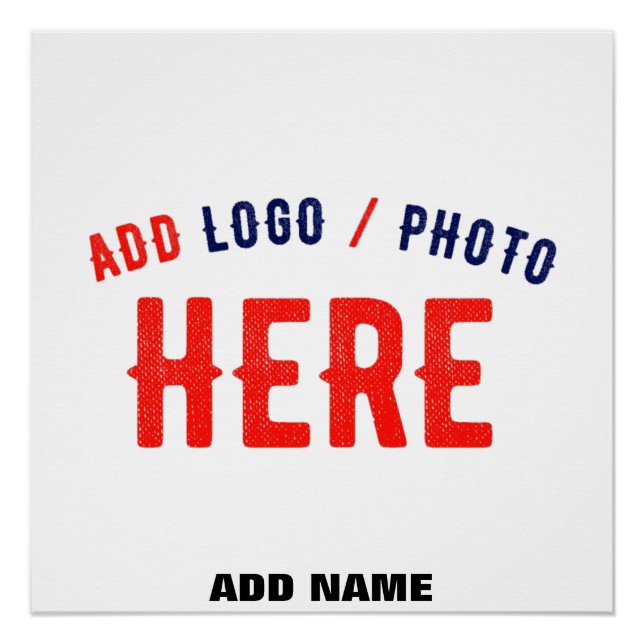 STYLISH MODERN CUSTOMIZABLE WHITE VERIFIED BRANDED POSTER (Front)