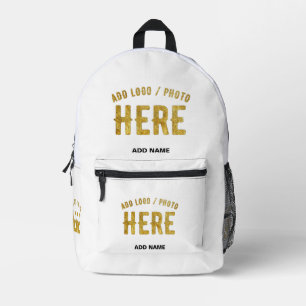 STYLISH MODERN CUSTOMIZABLE WHITE VERIFIED BRANDED PRINTED BACKPACK