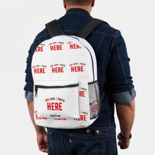 STYLISH MODERN CUSTOMIZABLE WHITE VERIFIED BRANDED PRINTED BACKPACK