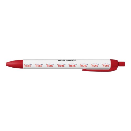 STYLISH MODERN CUSTOMIZABLE WHITE VERIFIED BRANDED RED INK PEN