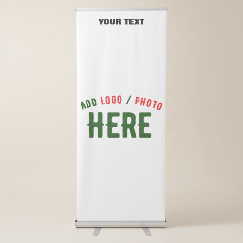 STYLISH MODERN CUSTOMIZABLE WHITE VERIFIED BRANDED RETRACTABLE BANNER