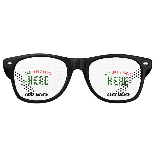 STYLISH MODERN CUSTOMIZABLE WHITE VERIFIED BRANDED RETRO SUNGLASSES (Front)