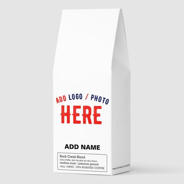 STYLISH MODERN CUSTOMIZABLE WHITE VERIFIED BRANDED ROASTED COFFEE (Front)