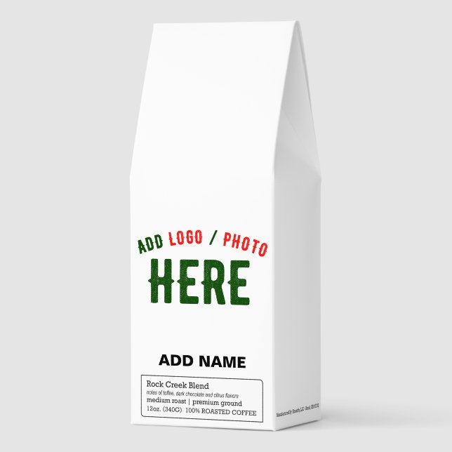 STYLISH MODERN CUSTOMIZABLE WHITE VERIFIED BRANDED ROASTED COFFEE (Front)