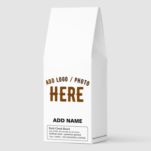 STYLISH MODERN CUSTOMIZABLE WHITE VERIFIED BRANDED ROASTED COFFEE (Front)