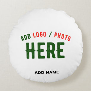 STYLISH MODERN CUSTOMIZABLE WHITE VERIFIED BRANDED ROUND PILLOW