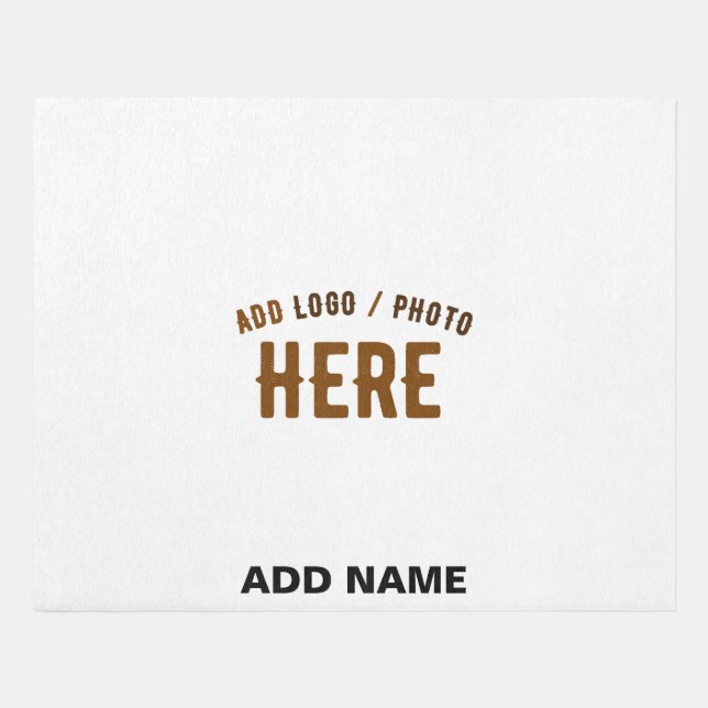 STYLISH MODERN CUSTOMIZABLE WHITE VERIFIED BRANDED RUG (Front)