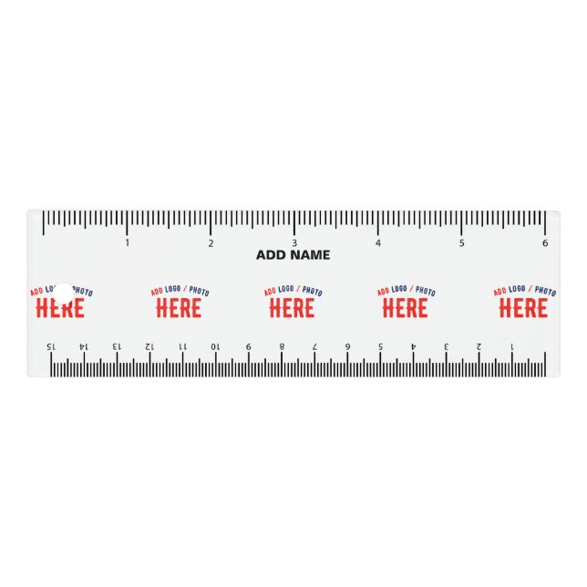 STYLISH MODERN CUSTOMIZABLE WHITE VERIFIED BRANDED RULER (Front)