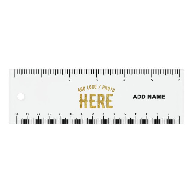 STYLISH MODERN CUSTOMIZABLE WHITE VERIFIED BRANDED RULER (Front)