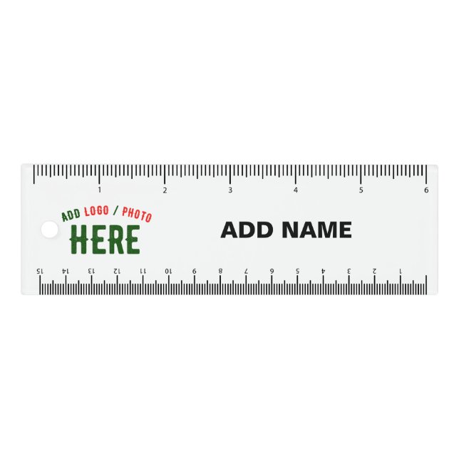 STYLISH MODERN CUSTOMIZABLE WHITE VERIFIED BRANDED RULER (Front)