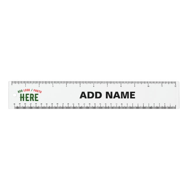 STYLISH MODERN CUSTOMIZABLE WHITE VERIFIED BRANDED RULER (Front)