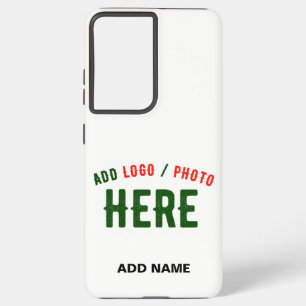 STYLISH MODERN CUSTOMIZABLE WHITE VERIFIED BRANDED SAMSUNG GALAXY S21+ CASE