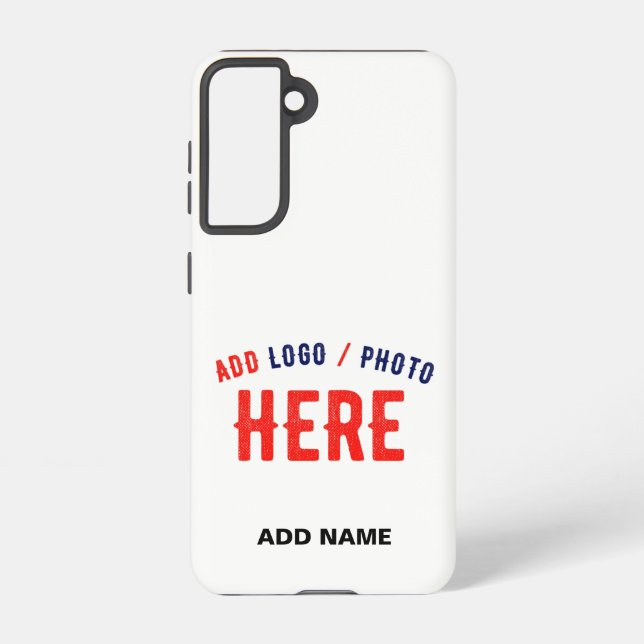 STYLISH MODERN CUSTOMIZABLE WHITE VERIFIED BRANDED SAMSUNG GALAXY CASE (Back)