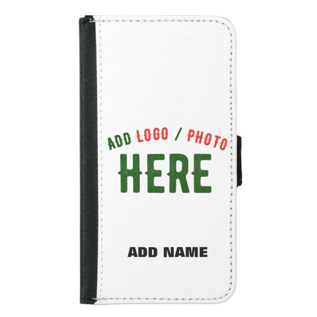 STYLISH MODERN CUSTOMIZABLE WHITE VERIFIED BRANDED SAMSUNG GALAXY WALLET CASE (Front)