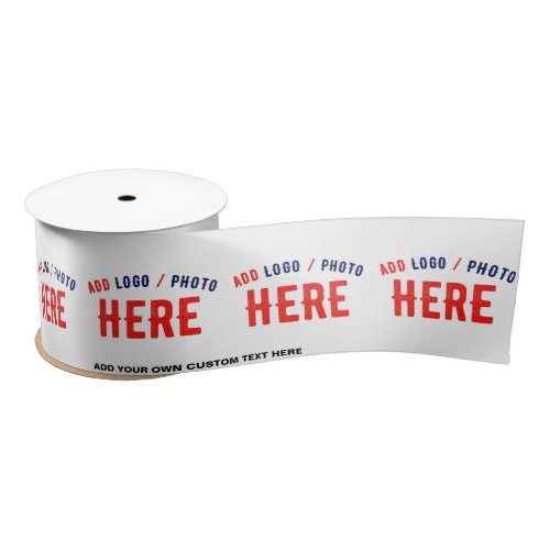 STYLISH MODERN CUSTOMIZABLE WHITE VERIFIED BRANDED SATIN RIBBON