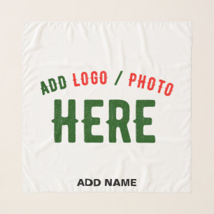 STYLISH MODERN CUSTOMIZABLE WHITE VERIFIED BRANDED SCARF