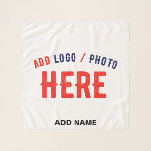 STYLISH MODERN CUSTOMIZABLE WHITE VERIFIED BRANDED SCARF