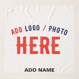 STYLISH MODERN CUSTOMIZABLE WHITE VERIFIED BRANDED SCARF