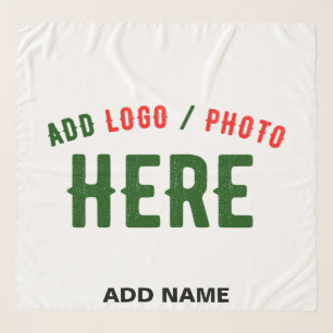 STYLISH MODERN CUSTOMIZABLE WHITE VERIFIED BRANDED SCARF