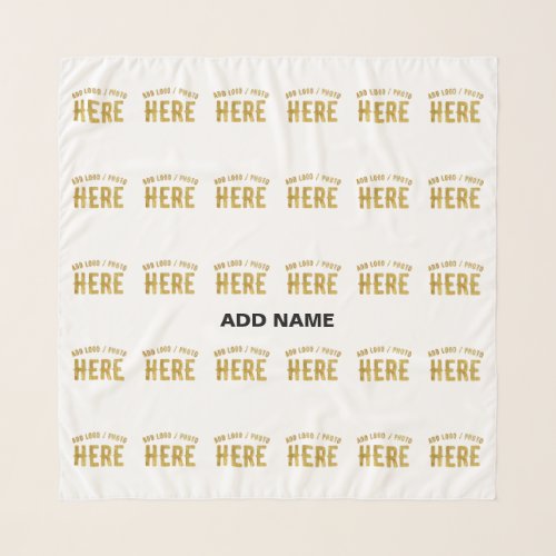 STYLISH MODERN CUSTOMIZABLE WHITE VERIFIED BRANDED SCARF