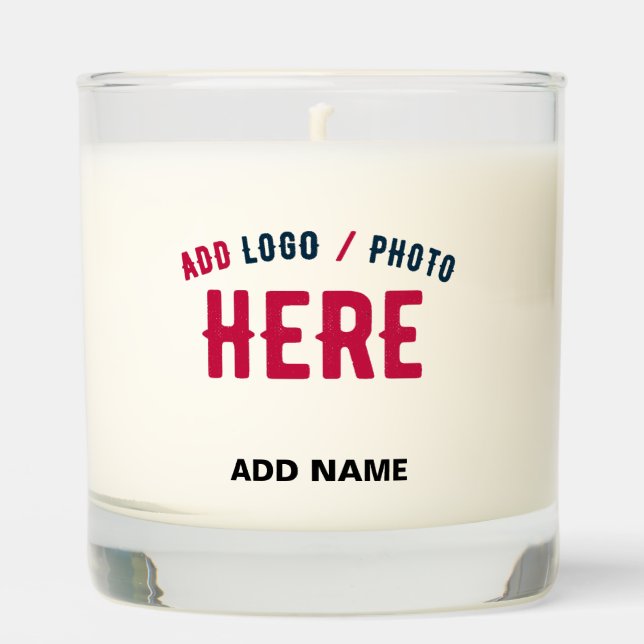 STYLISH MODERN CUSTOMIZABLE WHITE VERIFIED BRANDED SCENTED CANDLE (Front)