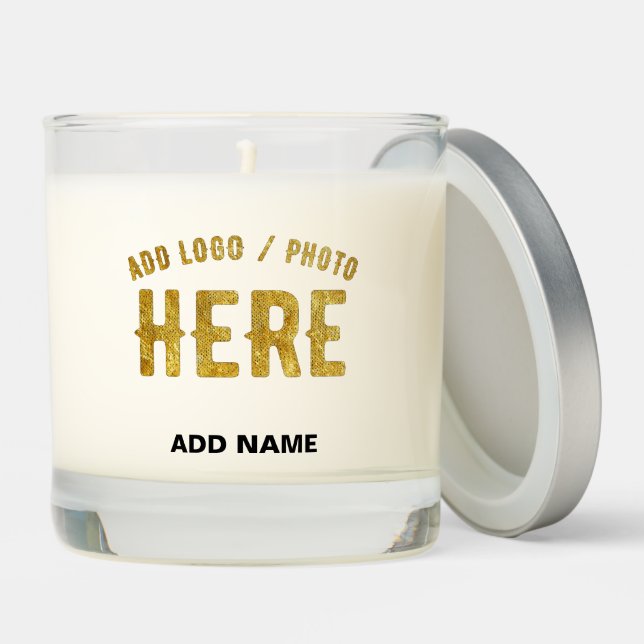 STYLISH MODERN CUSTOMIZABLE WHITE VERIFIED BRANDED SCENTED CANDLE (Lid)