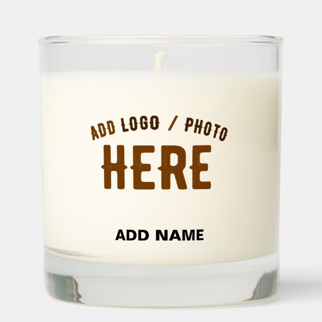 STYLISH MODERN CUSTOMIZABLE WHITE VERIFIED BRANDED SCENTED CANDLE (Front)