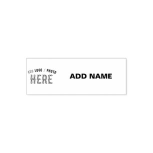 STYLISH MODERN CUSTOMIZABLE WHITE VERIFIED BRANDED SELF-INKING STAMP