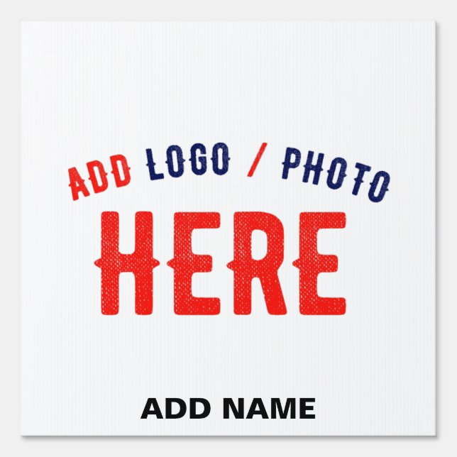 STYLISH MODERN CUSTOMIZABLE WHITE VERIFIED BRANDED SIGN (Front)