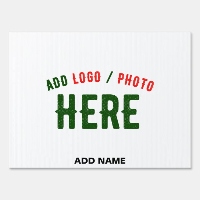 STYLISH MODERN CUSTOMIZABLE WHITE VERIFIED BRANDED SIGN (Front)
