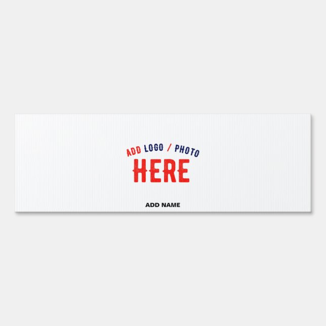 STYLISH MODERN CUSTOMIZABLE WHITE VERIFIED BRANDED SIGN (Front)