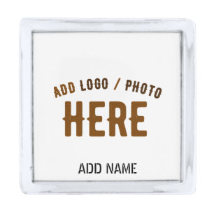 STYLISH MODERN CUSTOMIZABLE WHITE VERIFIED BRANDED SILVER FINISH LAPEL PIN