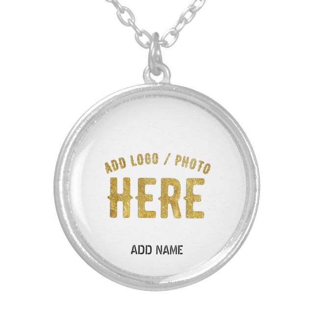 STYLISH MODERN CUSTOMIZABLE WHITE VERIFIED BRANDED SILVER PLATED NECKLACE (Front)