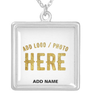 STYLISH MODERN CUSTOMIZABLE WHITE VERIFIED BRANDED SILVER PLATED NECKLACE