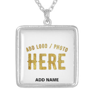 STYLISH MODERN CUSTOMIZABLE WHITE VERIFIED BRANDED SILVER PLATED NECKLACE