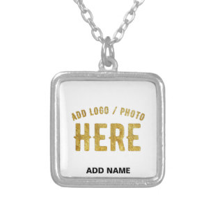 STYLISH MODERN CUSTOMIZABLE WHITE VERIFIED BRANDED SILVER PLATED NECKLACE