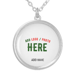 STYLISH MODERN CUSTOMIZABLE WHITE VERIFIED BRANDED SILVER PLATED NECKLACE