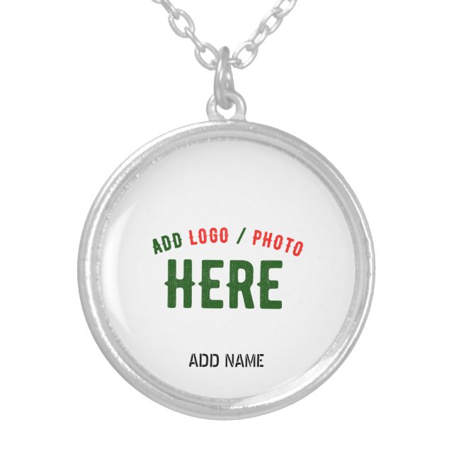 STYLISH MODERN CUSTOMIZABLE WHITE VERIFIED BRANDED SILVER PLATED NECKLACE (Front)