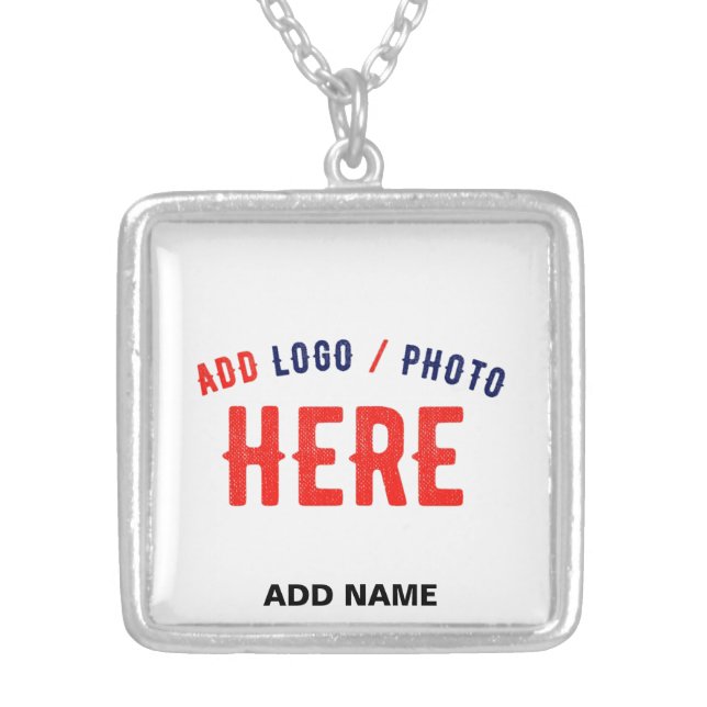 STYLISH MODERN CUSTOMIZABLE WHITE VERIFIED BRANDED SILVER PLATED NECKLACE (Front)