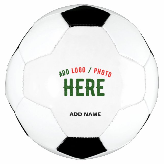 STYLISH MODERN CUSTOMIZABLE WHITE VERIFIED BRANDED SOCCER BALL (Front)