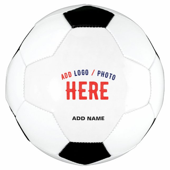 STYLISH MODERN CUSTOMIZABLE WHITE VERIFIED BRANDED SOCCER BALL (Front)
