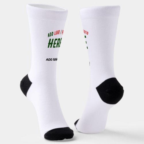 STYLISH MODERN CUSTOMIZABLE WHITE VERIFIED BRANDED SOCKS