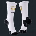 STYLISH MODERN CUSTOMIZABLE WHITE VERIFIED BRANDED SOCKS<br><div class="desc">THIS IS A DESIGN FITTING FOR EVERYONE.YOU CAN CHANGE, RESIZE OR ADD LOGO, PHOTO, TEXT AND COLOURS THE WAY YOU LIKE.THANK YOU.</div>