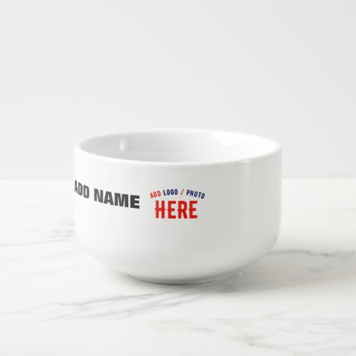 STYLISH MODERN CUSTOMIZABLE WHITE VERIFIED BRANDED SOUP MUG